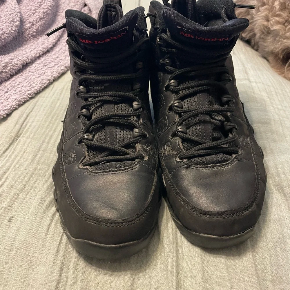 Air Jordan 9 Retro Bred PS‎ Black and Red High-Top Sneakers 8.5